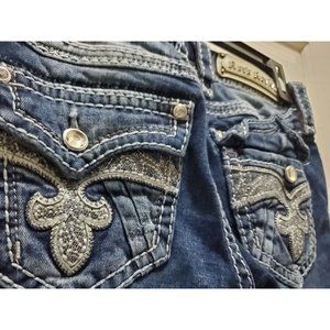 Sz 25 Rock Revival KYLIE jeans boot women's blue denim